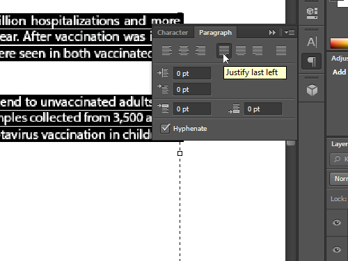 The Way To Justify Text In Photoshop Trickyphotoshop