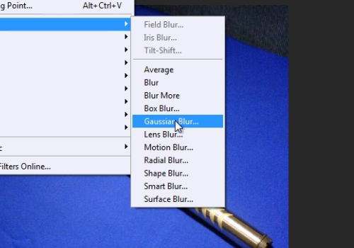 choose “Gaussian blur”