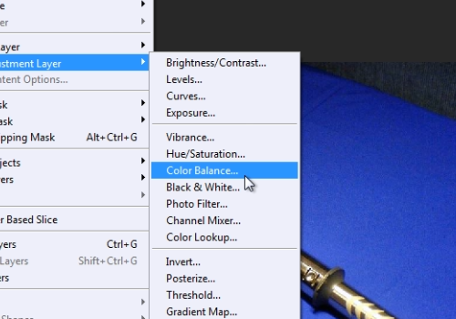 choose “Color balance”