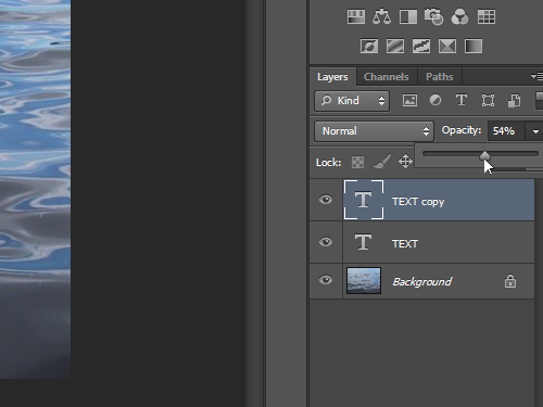 Change the layer opacity