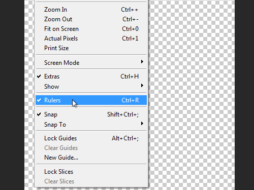 photoshop ruler tool line missing