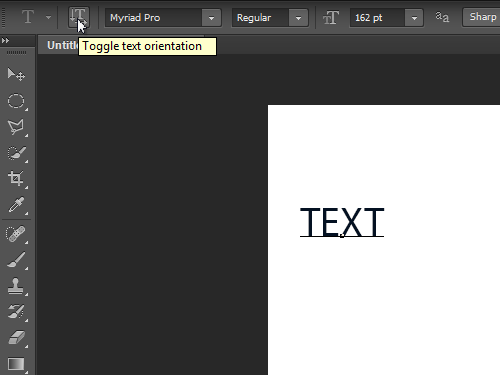 how to change text direction in photoshop cs6