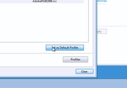 press “Set as Default Profile”