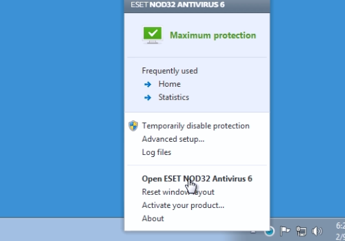 Open ESET NOD32 Antivirus