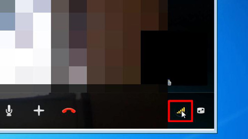 The call quality information icon