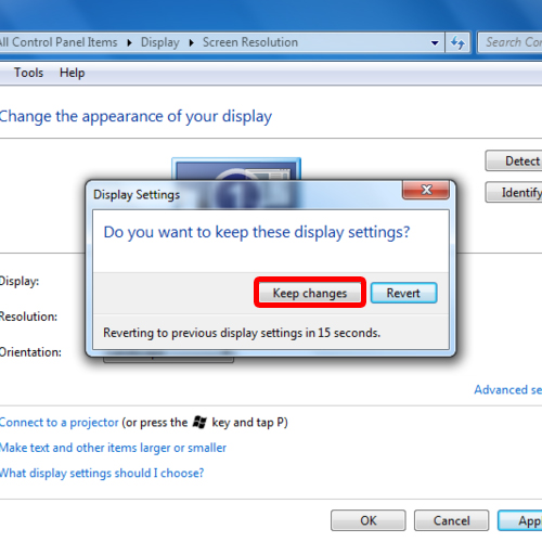 Make new display settings permenant