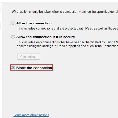 Choose the block connections option