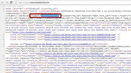 Finding your Facebook user ID