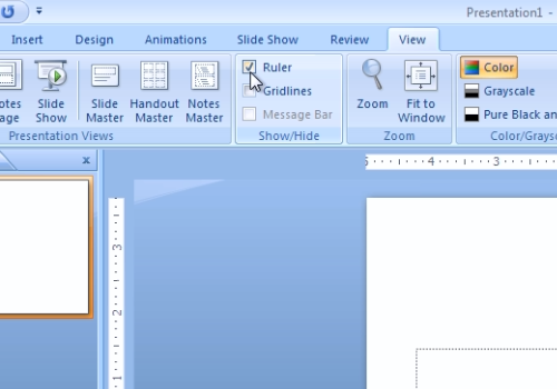 how to display ruler in outlook for mac