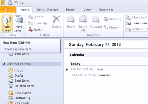 how to put out of office in microsoft outlook 2010