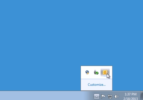 Double-click on the Outlook icon