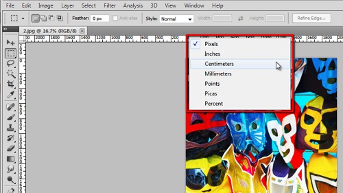 using ruler tool photoshop cs5