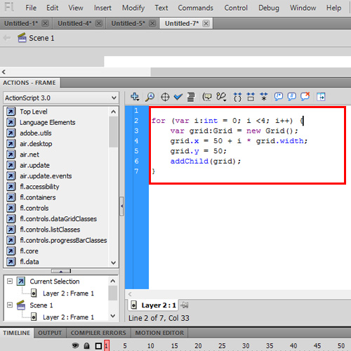 Code to produce horizontal grids