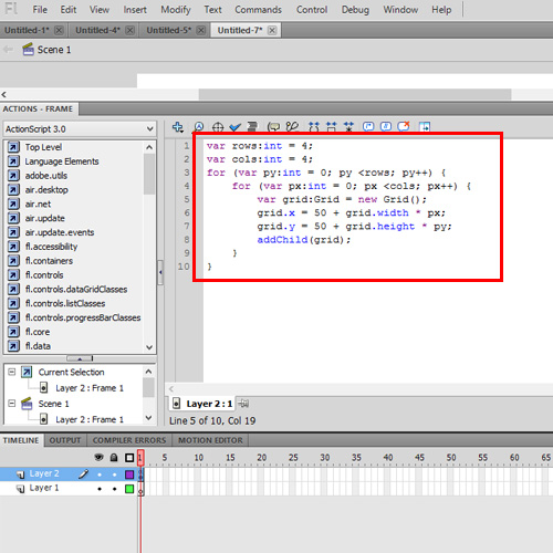 Code for complete grid