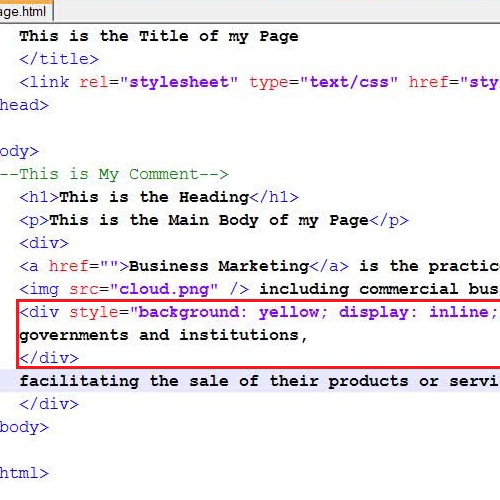 Insert the div tag by replacing the paragraph tag