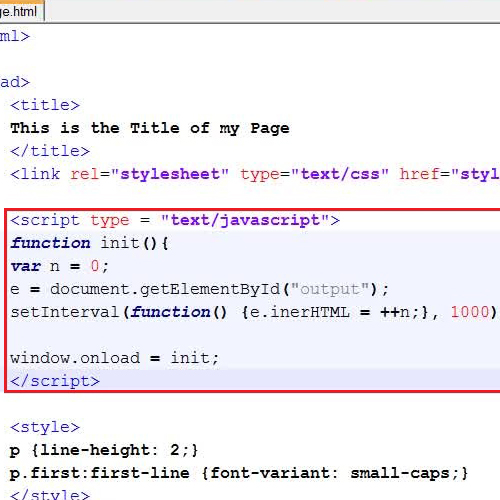 Enter a java script code