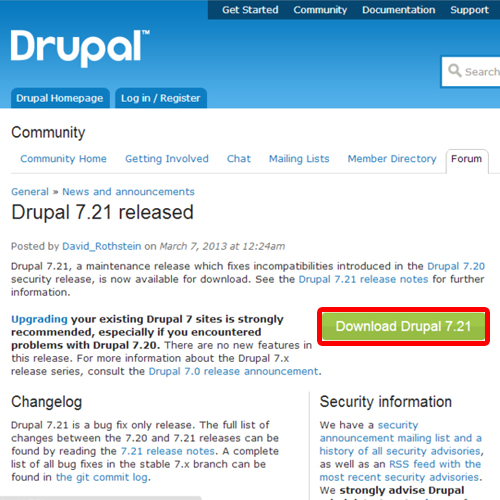 using drush to update drupal core