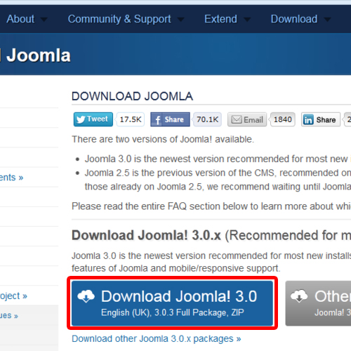 install joomla