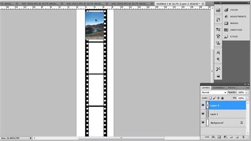 Placing the images into the film strip