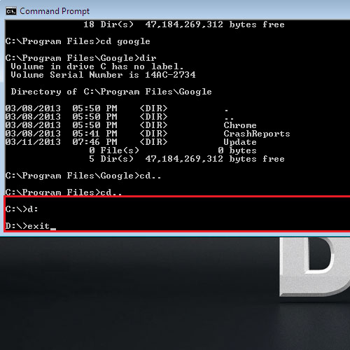 command prompt commands cd