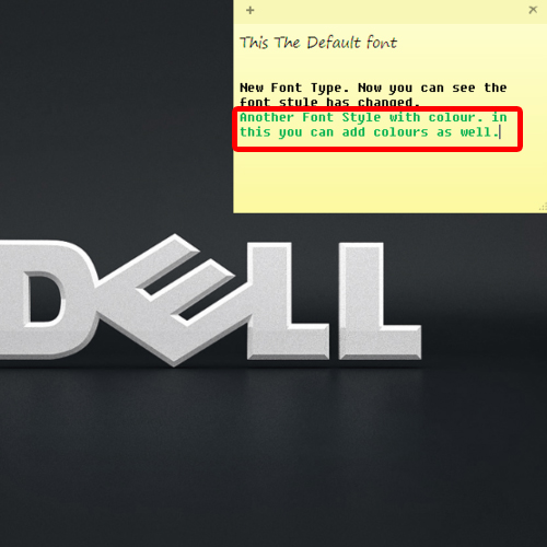 change font on windows sticky notes