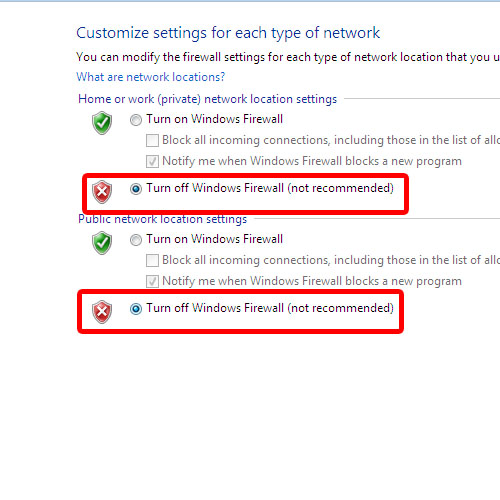 Customize firewall settings