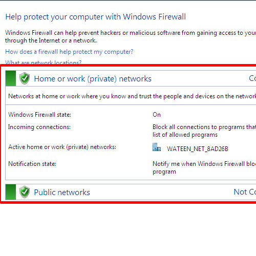 Activate Windows Firewall