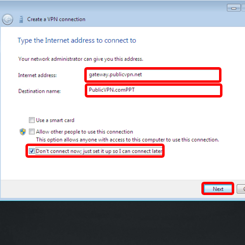 Configure a virtual private network