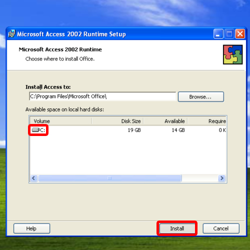 office xp service pack 3 for access 2002 runtime