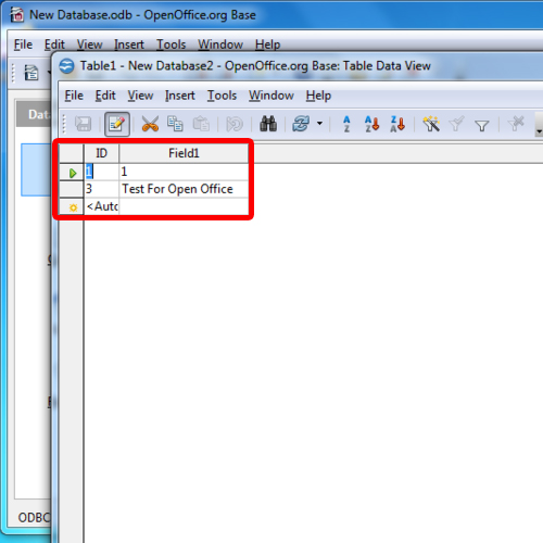 Open Ms Access files in Open Office