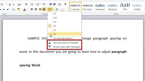 paragraph spacing in word for mac