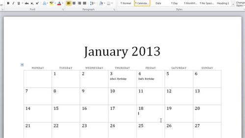 How to Create Calendar in Word HowTech