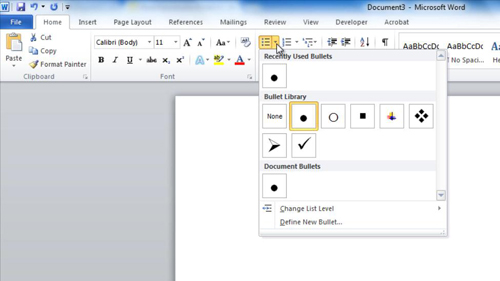 microsoft powerpoint shortcut for bullet points