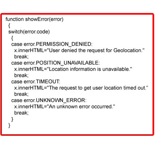 Geolocation with Error Handling (Errors)