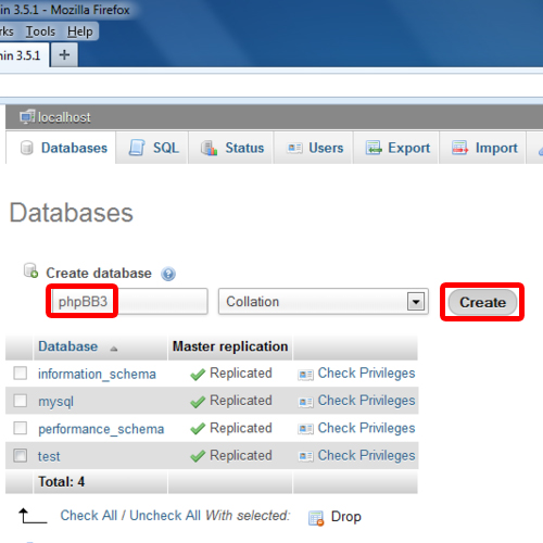 Creating Database