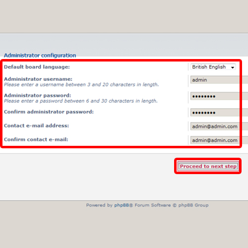 Configuration of Admininstrator