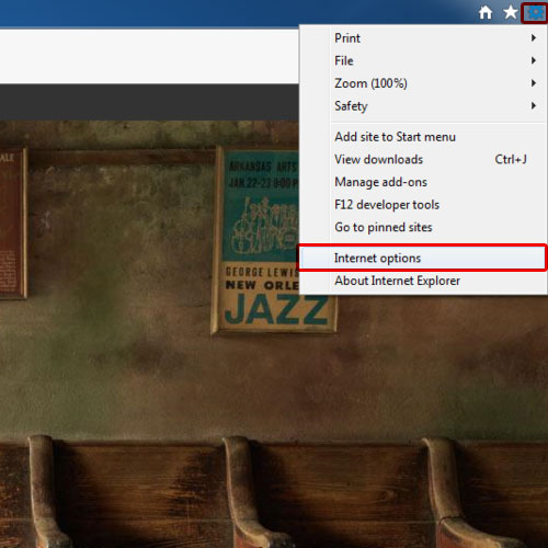 Go to Internet Options