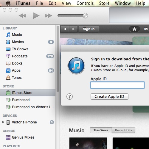 apple itunes login