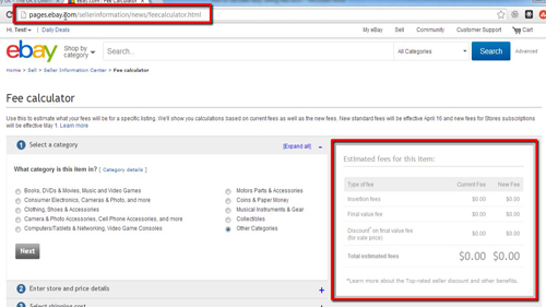 ebay fee calculator