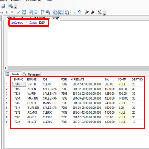 Viewing Employee Table Data for changes