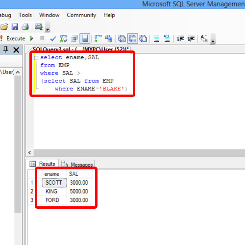 Writing Sub query in SQL