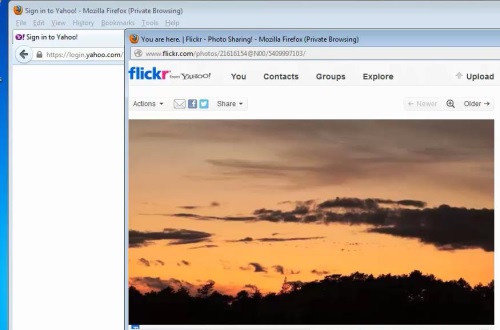 log in to Flickr and select pictures