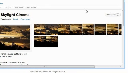 log in to Flickr and select pictures