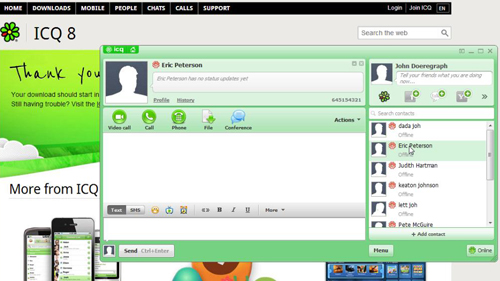 download icq chat net