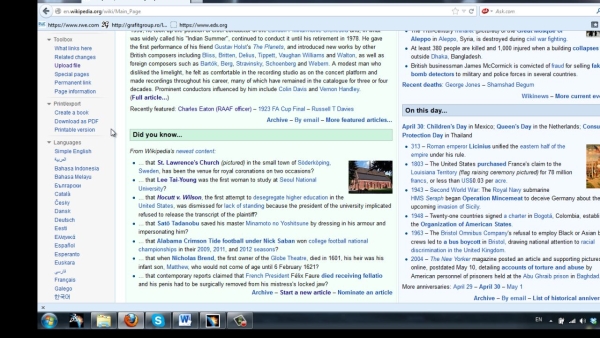 Click  ‘Print/export” link on the left sidebar of  Wikipedia