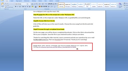 Copy citation and paste it on your article