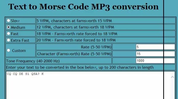 type Morse text