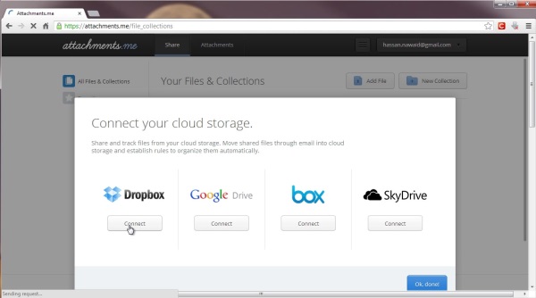 Setting cloud storage