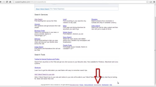 Click ‘submit a site for free’ on the new window. You will be redirected to Bing. 