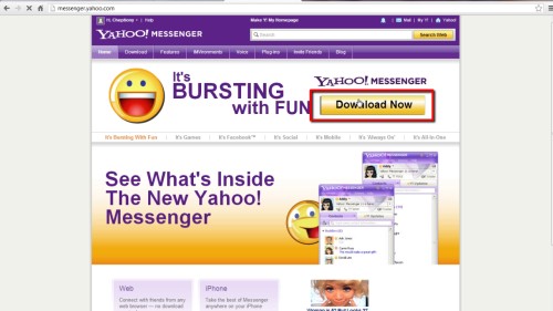 Install yahoo messenger in your computer 